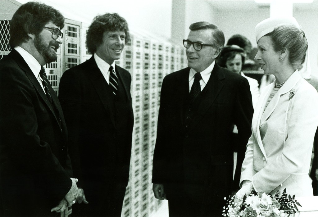 Timothy Ramsey, John Heightley, Richard Petritz and Princess Anne; on tour of Inmos Corp – Colorado Springs