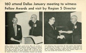 RLP receiving the IEEE “Fellow” Award in 1964